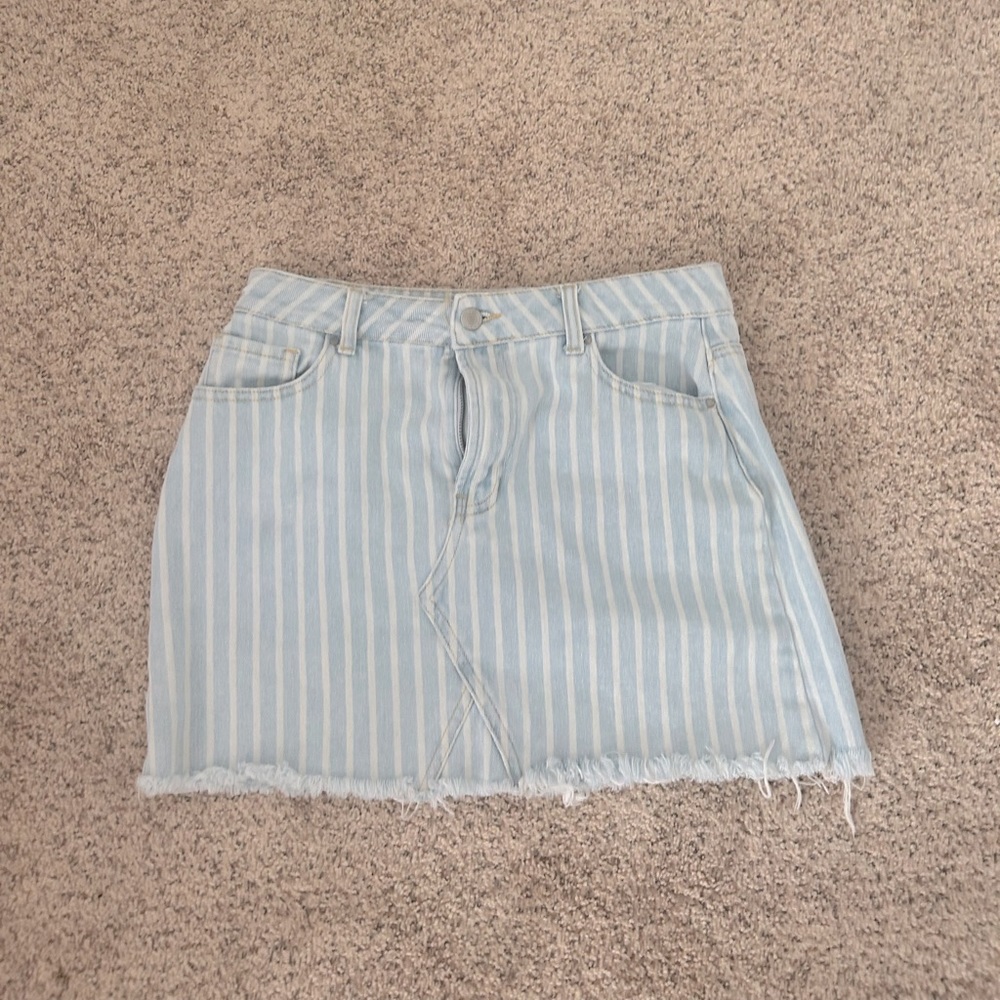 Striped Pacsun jean skirt